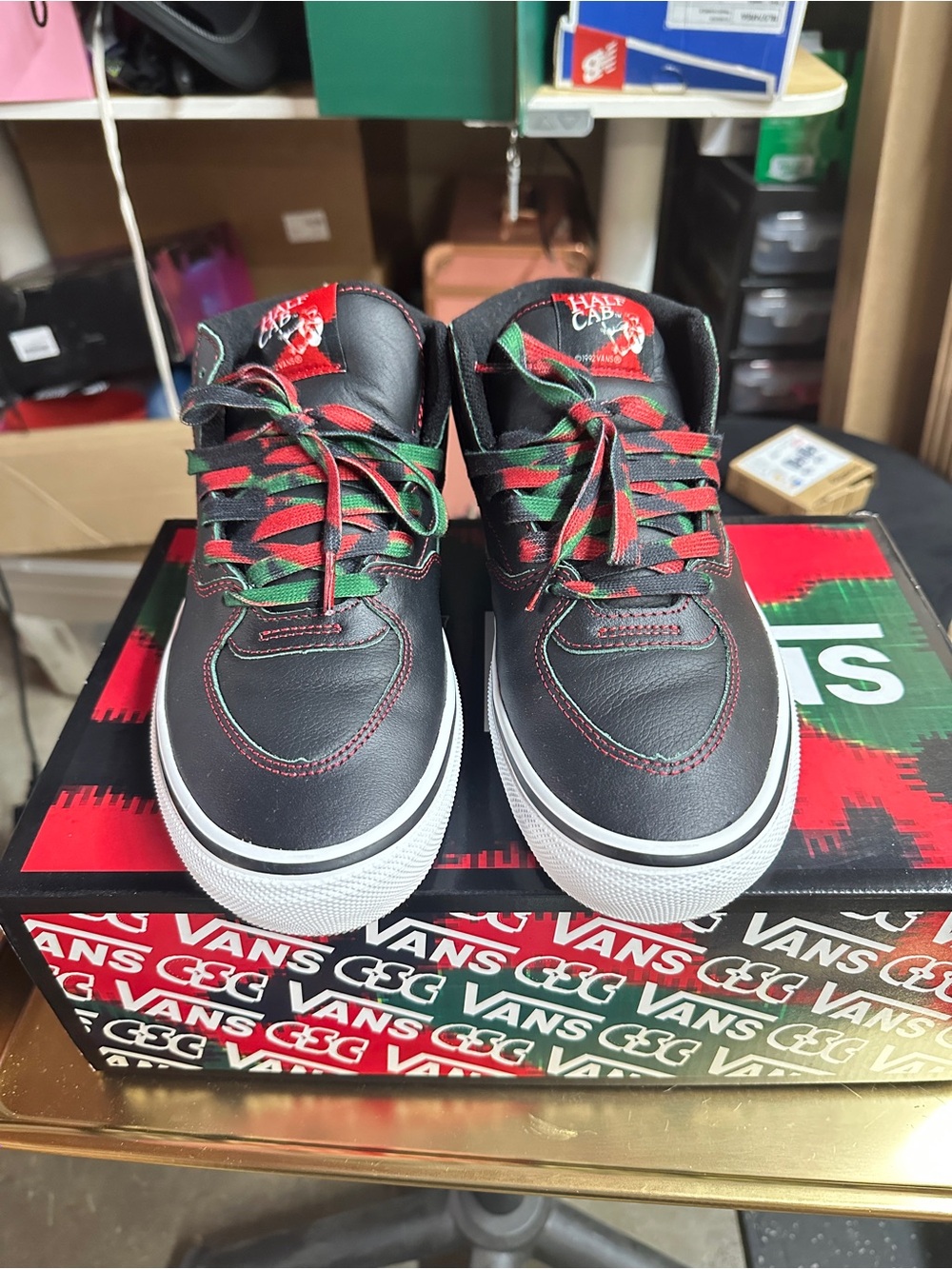 VANS Half Cab Crenshaw Skate Club Black Mid Skate Shoes Men’s Size 10.5 - Picture 3 of 8